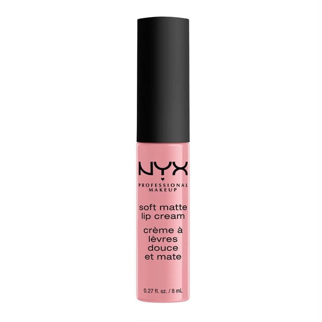 NYX Professional Makeup Crème à Lèvres Mate Douce Rose Pâle avec Capuchon Noir, Présentant une Formule Crémeuse et Légère Qui Offre une Couleur de Lèvres Mate à Haute Pigmentation dans un tube de 8 ml, Idéale pour des Lèvres Mates Douces et Longue Tenue.