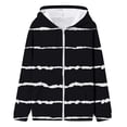 thumbnail image 3 of FAOWME Sweat à Capuche pour Filles avec Poche Imprimée et Fermeture Éclair, Cardigan Noir 9-10 Ans, 3 of 3