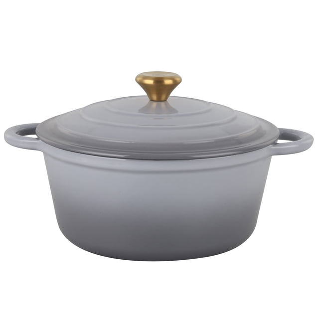 3.5 Litre Kitchen Star Cast Iron Dutch Oven 24cm, Grey
