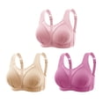 thumbnail image 1 of AherBiu 3pc Push up Bras for Women Full Coverage High Support Bralettes No Underwire Lift up Lightly Underwear, 1 of 7
