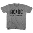 thumbnail image 1 of ACDC Back In Black Graphite Heather Youth T-Shirt Tee, 1 of 1