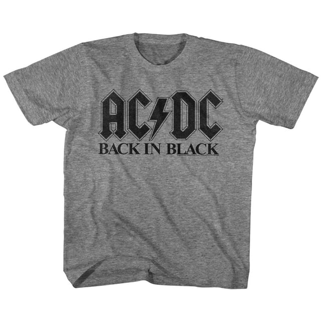 ACDC Back In Black Graphite Heather Youth T-Shirt Tee
