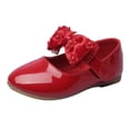 thumbnail image 1 of B91xZ Chaussures de Fille Robe Paillettes Fleur Petite Fille Talons Bas Fête Mariage Chaussures, Rouge 8.5, 1 of 5