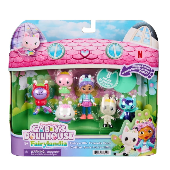 Gabby's Dollhouse Fairylandia Fairy-riffic Friends Doll and Figure 6-pack, Ages 3+