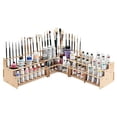 thumbnail image 2 of HG Art Concepts Mezzo Artist Brush and Paint Tube Organizer Rack Set 3 Pieces - Wood Grain Laminate Multi-Layer Storage Display Stand for Paintbrushes, Oil & Acrylic Paints, 2 of 4