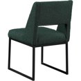thumbnail image 3 of Meridian Furniture Jayce Green Boucle Fabric Dining Chair, 3 of 6