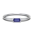 thumbnail image 1 of East-West Stackable Baguette Birthstone Ring - Blue Sapphire (September), 1 of 5