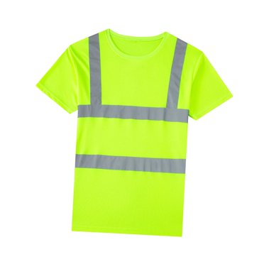 Chandail de Construction, T-Shirts de Sécurité, Couverture Réfléchissante à 360 Degrés Léger Haut L