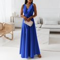 thumbnail image 2 of Ketyyh-chn99 Robe à Paillettes pour Femmes Robe de Mariée Robe de Fête pour Femme Robe de Bal Décontractée Robe de Soirée Unie Élégante Robe Maxi Bleu,TG, 2 of 5
