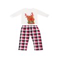 thumbnail image 2 of EIMELI Matching Family Christmas Pajamas Cute Deer Tops and Classic Plaid Pants Simple Color Collocation, 2 of 7