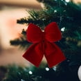 thumbnail image 4 of Christmas Bow Christmas Tree Decoration Hanging Red Velvet Bow Christmas Tree Decoration, 4 of 6