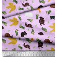 thumbnail image 3 of Soimoi Cotton Jersey Fabric Bird,Squirrel & Rabbit Animal Fabric Prints by Yard 58 Inch Wide, 3 of 3