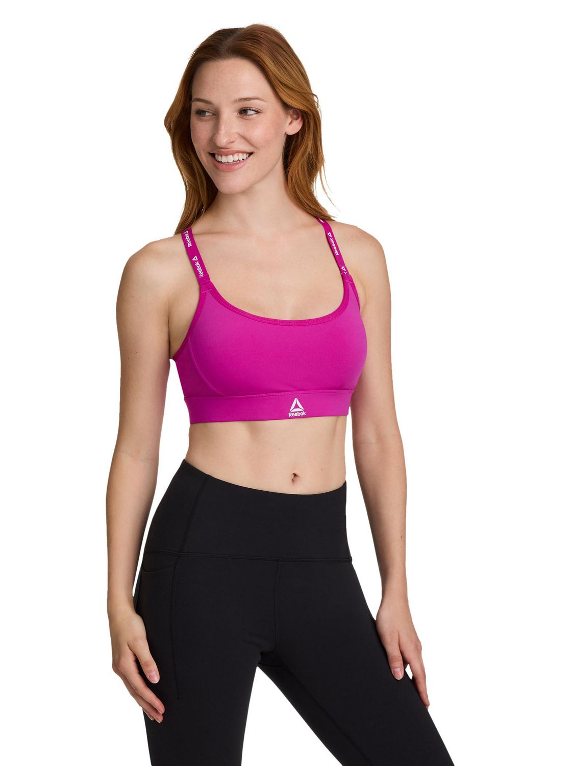 Reebok Soutien-gorge de sport à faible impact Favorite Racerback pour femme avec bonnets amovibles