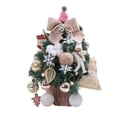 thumbnail image 2 of Tabletop Mini Christmas Tree,Artificial Tabletop Christmas Tree with Lights,Christmas Decorations Flocking Beads Mini Christmas Tree Christmas Ornament Desktop Small Christmas Tree, 2 of 6