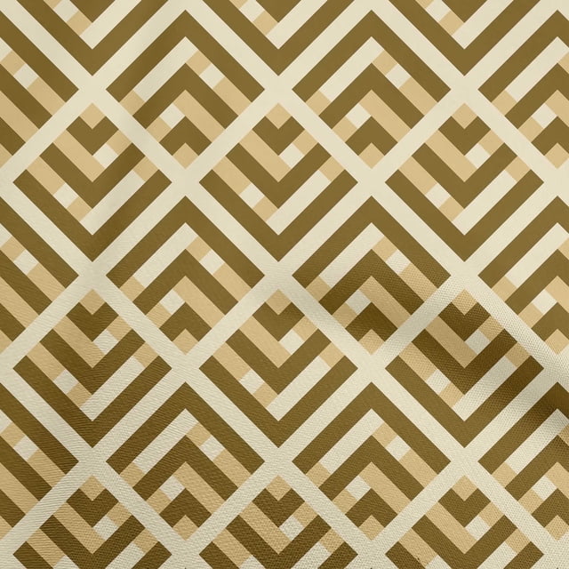 oneOone Velvet Brown Fabric Geometric Sewing Craft Projects Fabric Prints By Yard 58 Inch Wide
