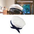 thumbnail image 3 of tredstone Cute Navy Sailor Hat Adjustable Cap Girl Stage Beach White, 3 of 9