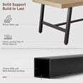 thumbnail image 4 of EastVita 71" Rectangular Dining Table for 6-10 - Farmhouse Kitchen Table, Wood, 4 of 5