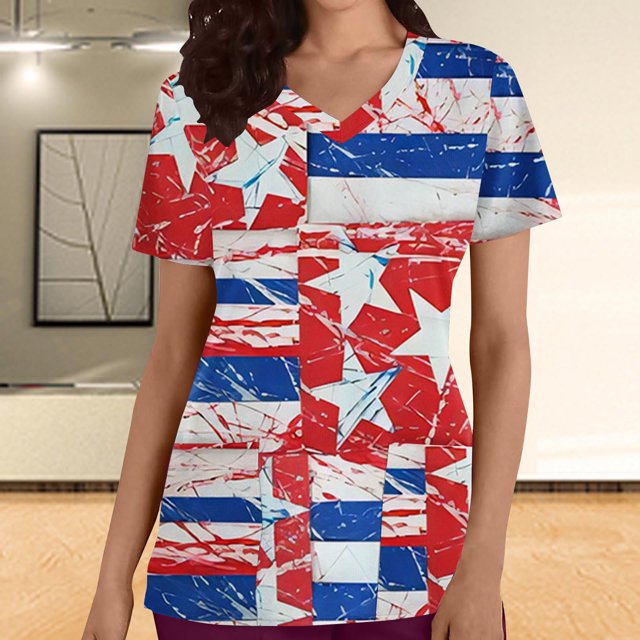 LSLJS T-Shirt Ample Décontracté pour Femme, Uni, Col Rond, Manches Courtes, Poches, Chandail à Enfiler, Hauts; Sarraus pour Femmes Grande Taille