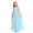 Light Blue, variant on LiiYii Girls' Kids Chiffon Sleeveless Beaded Wedding Junior Bridesmaid Dance Prom Party Dress Mint Green 8