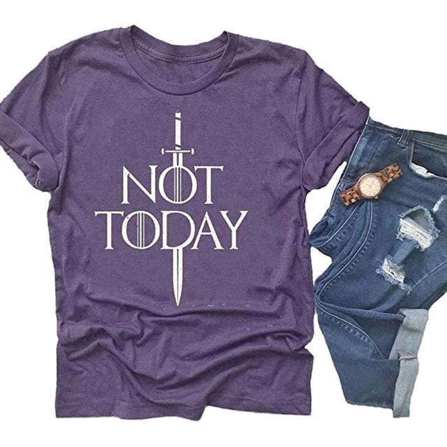 YourTops Game of Thrones T-Shirt Graphique Not Today (US S, 5-Purple)