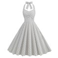 thumbnail image 1 of Costumes Aguichant d'Halloween pour Femmes Mode Col en V Sans Manches Robes de Cocktail Vintage Imprimées Robes Extensibles Robe de Soirée pour Femmes 2023 en Liquidation, 1 of 9