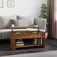 thumbnail image 1 of vidaXL Coffee Table Smoked Oak 102x50x52.5 cm Engineered Wood, 1 of 5