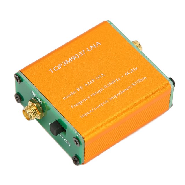 Amplificateur à Faible Bruit 0.1MHz 6GHz Bande Complète Gain Élevé 20dB Module Préamplificateur de Puissance LNA RF pour Radio FM Ondes Courtes Connecteur en Métal SMA Femelle