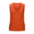 thumbnail image 4 of FAVIPT Camisoles à Col Bénitier pour Femmes Tendance Sorties Chandails Sans Manches Coupe Ajustée Froncés Tunique de Bureau Décontractée Orange, TTG, 4 of 8