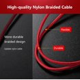 thumbnail image 3 of Yeacher High-quality Nylon Braided USB Data Cable 3 in 1 Fast Charging Cable Compatible with iOS Android Phone (NOT Support Data Transmission), 3 of 7