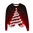 thumbnail image 3 of UPPADA Chandails de Noël pour Femmes, Imprimé d'Arbre de Noël, Chandail à Manches Longues, Hauts à Enfiler, Automne, Chandail Confortable, Chandail à Col Rond de Noël, Liquidation 2024, Articles en Liquidation, 3 of 4