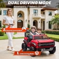 thumbnail image 3 of 24V 2 Seater Ride on Cars for Big Kids, Licensed Ford Bronco Raptor Powered Ride on Toy Truck with Remote Control, Spring Suspension, Bluetooth, LED Light, Electric Car for Kids 3-8 Boys Girls, Red, 3 of 8