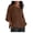 Brown, variant on 3/4 Sleeve Shirts For Women,Fashion Women New Style Cotton Linen Solid Color Shirts Loose Fit Crewneck Blouses Summer Casual Ladies Tops