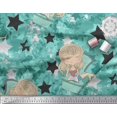 thumbnail image 2 of Soimoi Poly Georgette Fabric Star,Cloud & Sleepy Girl Printed Craft Fabric by The Yard 52 Inch Wide, 2 of 3