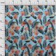 thumbnail image 3 of oneOone Velvet Light Blue Fabric Tropical Craft Projects Decor Fabric Printed By The Yard 58 Inch Wide, 3 of 4