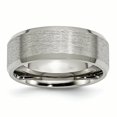 thumbnail image 1 of Titanium Beveled Edge 8mm Satin and Brushed Band Size 14.5, 1 of 3