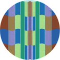 thumbnail image 1 of Ahgly Company Tapis de Zone Rond d'Intérieur Lavable à la Machine, Style Transitionnel, Violet Violon, 6 Pieds Rond, 1 of 7
