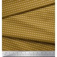 thumbnail image 3 of Soimoi Brown Poly Georgette Fabric Seamless Damask Printed Craft Fabric by the Yard 42 Inch Wide, 3 of 4