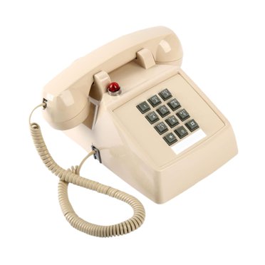 serony Vintage Degn Wired Desk Telephone Metal Base for Hotel Home 13x22.2x11.5cm Red Beige 13x22.2x11.5cm