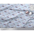 thumbnail image 2 of Soimoi Blue polyester Crepe Fabric Floral & Leaves Print Fabric by Yard 42 Inch Wide, 2 of 3