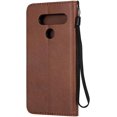 thumbnail image 4 of HAHDAXIA Compatible for Case LG V40, PU Leather Folio Card Holder Storage Wallet Case,Magnetic Closure Shockproof Kickstand for Women Men Brown & 2X Screen Protector, 4 of 7