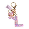 thumbnail image 3 of lionlar Resin Keychain Ornaments Girls English Alphabet Keyring Keychain L L, 3 of 9