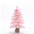 thumbnail image 3 of HOZADOIE Pink Mini Jewelry Home Decor Pointed Snow Spray Mini Christmas Tree 30cm Christmas Snowflake Desktop Window Decoration, 3 of 6