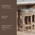 thumbnail image 2 of Maven Lane Pullman Backless Counter Stool, Reclaimed Oak w/ Ronan Stone Vegan Leather, 2 of 6