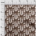 thumbnail image 2 of oneOone Velvet Brown Fabric Geometrical Craft Projects Decor Fabric Printed By The Yard 58 Inch Wide, 2 of 4