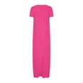 thumbnail image 3 of fatyb Robes Maxi pour Femmes Col Rond Manches Courtes Robes Décontractées Robes T-Shirt Amples pour Femmes P-5TG, 3 of 5