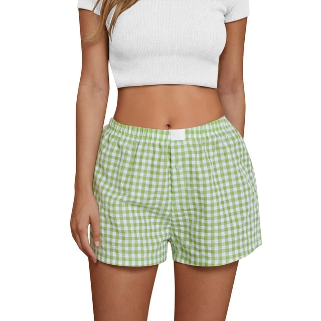 Plebaso Shorts Boxeurs pour Femmes Taille Élastique Shorts Décontractés Bas de Détente Confortables Shorts de Pyjama Amples Vêtements de Nuit