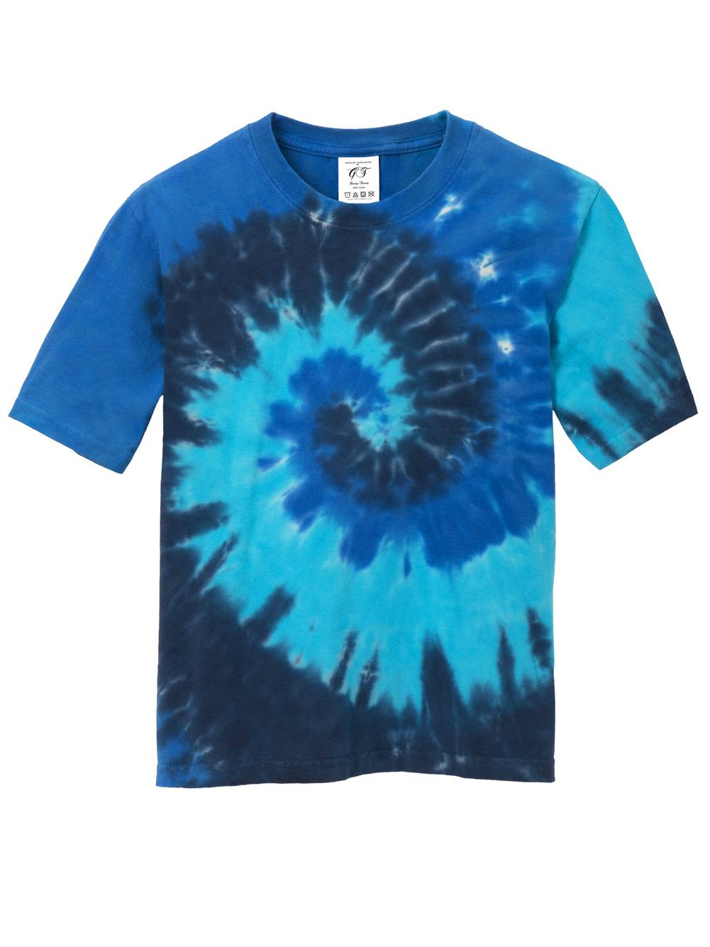 Gravity Threads Youth Tie-Dye Short-Sleeve T-Shirt - Ocean Rainbow - Medium