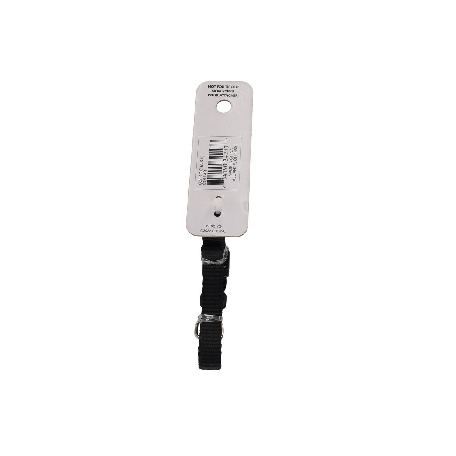 Pet Attire by Coastal Small 8-12" Black Adjustable Buckle Dog Collar