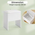 thumbnail image 3 of Gymax Tabouret de Coiffeuse avec Dessus Rabattable de Rangement et Coussin de Siège Rembourré Doux pour Chambre, 3 of 10