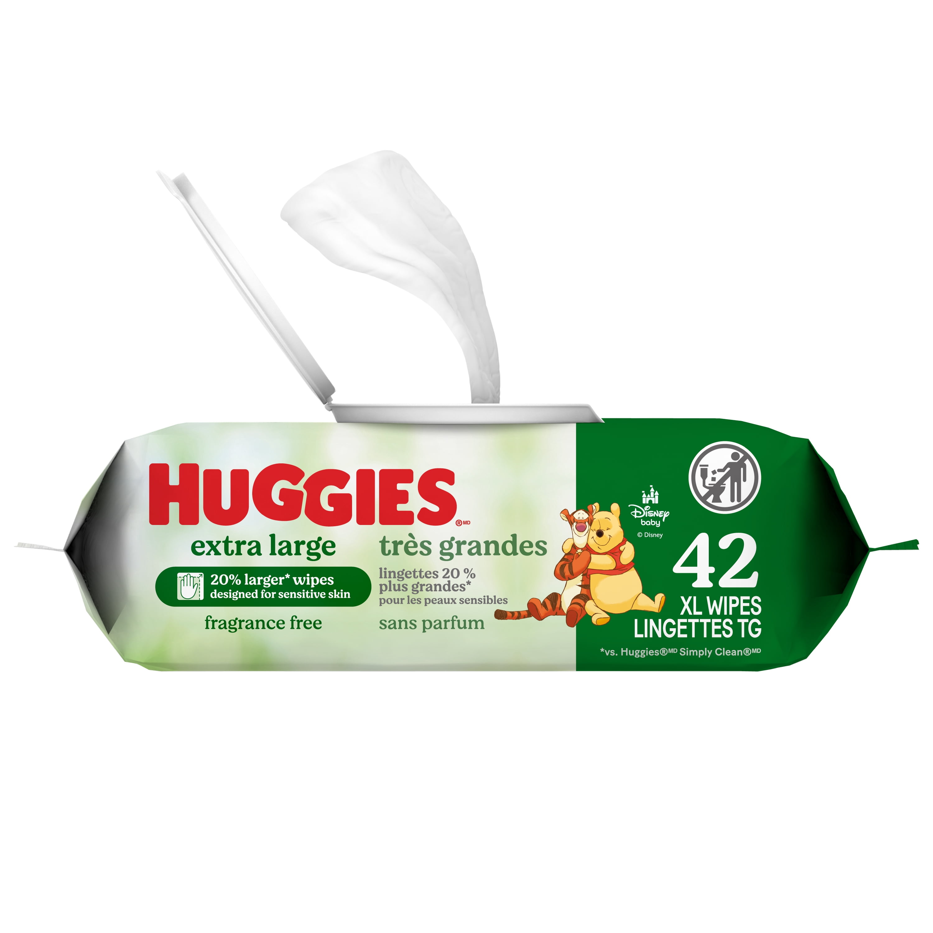 Huggies Natural Care XL Sensitive Baby Wipes, Unscented, 42 Wipes total